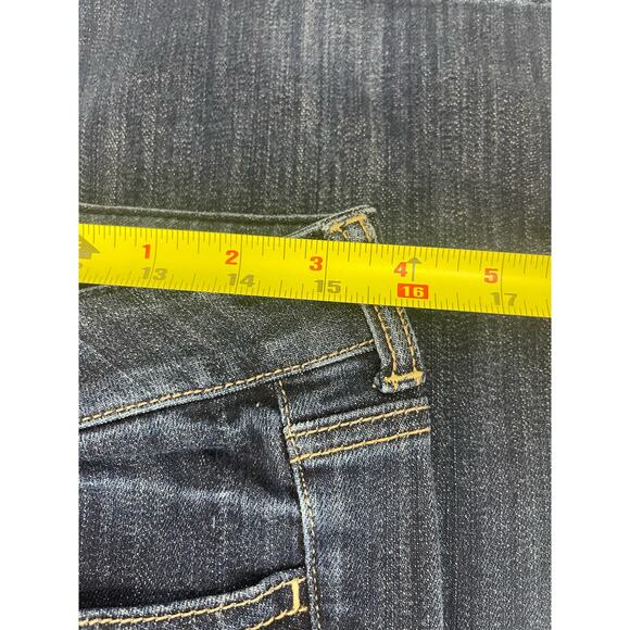 Vintage American Eagle Hipster Flare Stretch Y2K Blue Jeans Dark Wash 6 x 31 - Picture 5 of 8